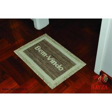 Imagem de Mini Capacho Sisal Look Bem Vindo 004 Castor 040X060 Cm - Rayza Tapete