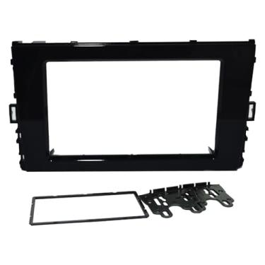 Imagem de Moldura Fiamon 2Din chinês e japonês T-Cross, Novo Polo, Virtus 18/21, Nivus 20/21 - Black Piano