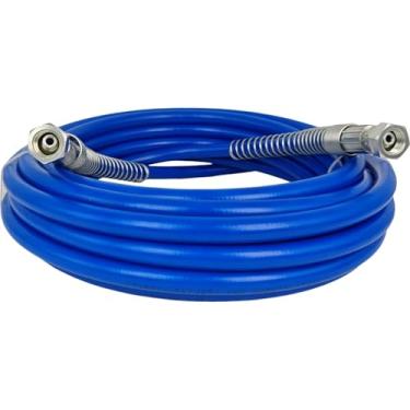 Imagem de EZROAD 240793 Mangueira de pulverizador de tinta sem ar de 25 pés 1/4 polegada tubo flexível de alta pressão universal resistente à corrosão com mola