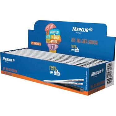 Imagem de Borracha Caneta Refil Executive Branca CX com 24 - Mercur