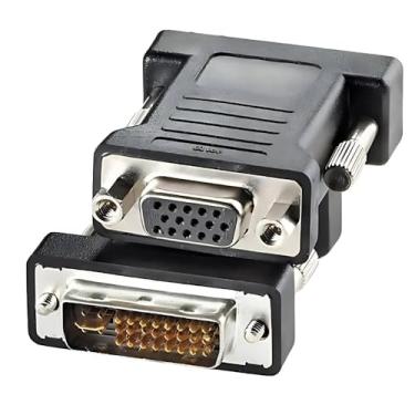 Imagem de Kit Com 5 Adaptador Dvi 24+5 Pinos Macho Para Vga 15 Pinos Femea Adaptador DVI X VGA