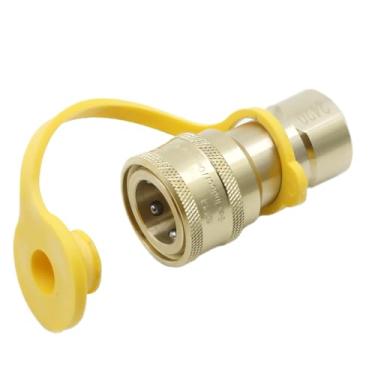 Imagem de MDEOOSKY Kit de acessórios de conexão rápida de gás natural de 1/2 polegada, conector de desconexão rápida de latão sólido de pressão de 1/2 PSIG para sistemas de baixo gás natural