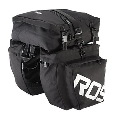 Imagem de Domary 3 em 1 Multifuncional Road MTB Mountain Bike Bag Bolsa Bicicleta Pannier banco traseiro bag com capa impermeável para chuva