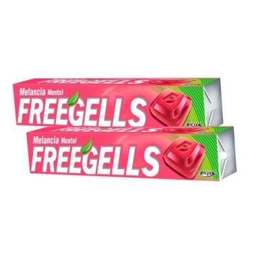 Imagem de Kit 2 Bala Freegells Melancia Mentol Drops 27,9g