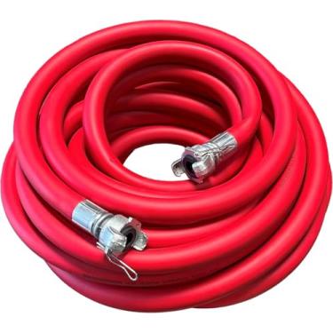 Imagem de Mangueira de ar de martelo pneumático de 30,5 m, conjunto de mangueira pneumática de borracha de 3/4 polegadas para martelos e ferramentas de ar, acessórios universais de acoplamentos Chicago 300PSI