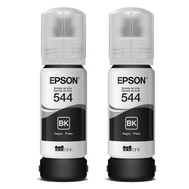 Imagem de Kit 2 Tintas Epson Original 544 T544 - 2 Preto L-3110 L-3150 L-3250