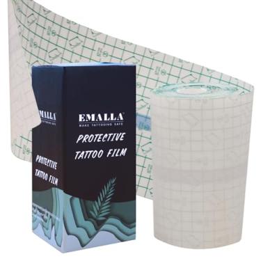 Imagem de Tatuagem pós-tratamento - Fita de cobertura de tatuagem de segunda pele Beoncall 10 cm × 10 m bandagem de tatuagem impermeável envoltórios de tatuagem para cura suprimentos de tatuagem kit de tatuagem