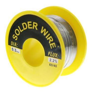 Imagem de Lind Kitchen 60/40 0,3 mm/50 g Fio de solda com núcleo de resina, fios de solda de baixa temperatura de alta pureza, baixo ponto de fusão, fios de solda de baixa temperatura; componentes eletrônicos e
