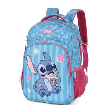 Imagem de Mochila de Costas Escolar infantil Criança Stitch Disney - Luxcel, Pin