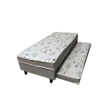 Imagem de Conjugado solteiro com cama auxiliar - RN Cama Box, Cinza