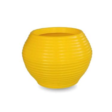 Imagem de Vaso De Planta Redondo Decorativo Polietileno 25X30 Amarelo
