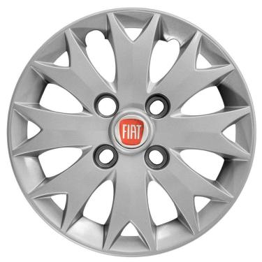 Imagem de Jogo 4 Calota Aro 13 Fiat Palio Fire Economy Flex 2014 Prata