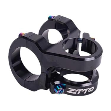 Imagem de Aymzbd Mesa de bicicleta de montanha, mesa de guidão curta, suporte de garfo dianteiro, mesa de bicicleta de substituição para ciclismo BMX, bicicletas de, Preto