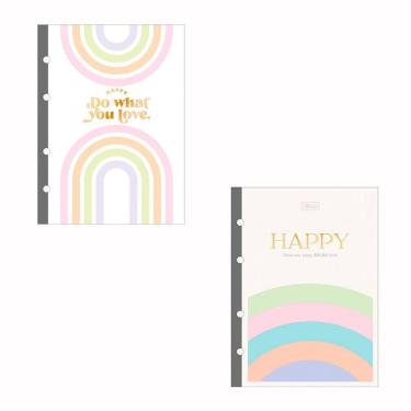 Imagem de Bloco para fichário colegial Happy 4 furos 80 folhas Tilibra