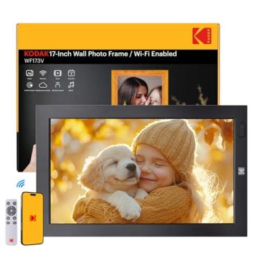 Imagem de KODAK Moldura digital WiFi GG de 43.9 cm – Tela IPS FHD 1920 x 1080 com armazenamento de 32 GB, rotação automática, controle remoto, montagem na parede, compatível com Alexa, para família