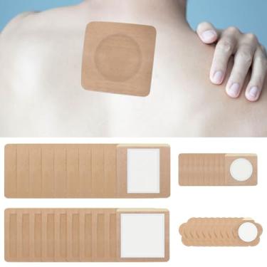 Imagem de Embalagem de óleo de rícino de 40 peças, almofadas autoadesivas de óleo de rícino, adesivos de óleo de rícino de algodão orgânico para cintura traseira do pescoço, adesivo à prova de vazamento