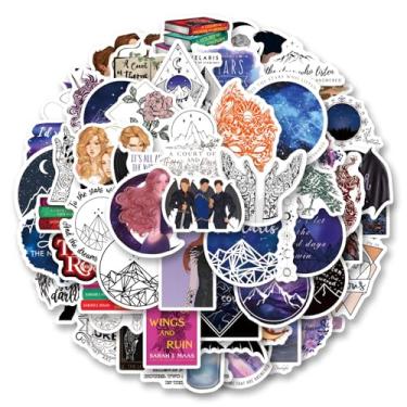 Imagem de 60pcs Fantasy Novels Stickers Pack, Aesthetic Vinyl Waterproof Decals for Water Bottle,Laptop,Phone,Skateboard,Scrapbooking,Bumper Decor for Kids Teens Adults Fans for Party Supply Decor