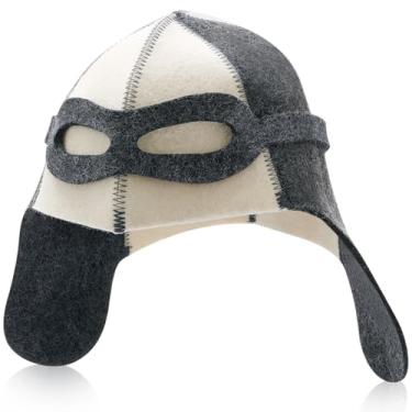 Imagem de JaGely 1 pç chapéu de sauna capitão chapéu de sauna de lã para homens boné russo banya boné finlandês feltro cor cinza