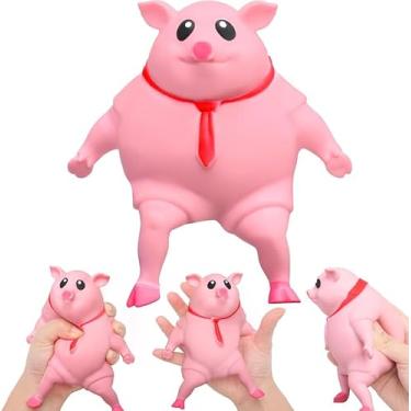 Imagem de Porquinho Anti-Estresse Squeeze, Brinquedo de Apertar para Alívio de Ansiedade, Cor Rosa