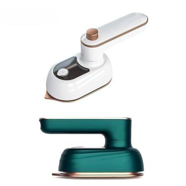 Imagem de Mini Ferro De Passar Roupas Para Viagem EléTrico PortáTil Pequeno Bivolt(KIT2-Verde Escuro+Branco)