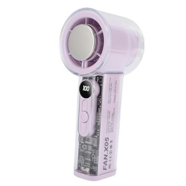 Imagem de aqxreight Ventilador Portátil Portátil Turbo, 100 Níveis Ajuste da Velocidade do, Tecnologia de Resfriamento Semicondutores, Exibição Digital, Corda Pendurada, Design Silencioso (Roxo)