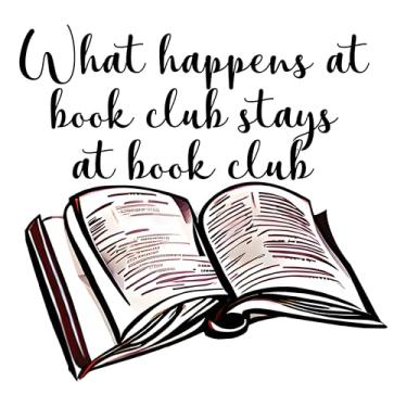 Imagem de (3 peças) Adesivo What Happens at Book Club Stays at Book Club Frases inspiradoras motivacionais Bookish Booktrovert Vinil Decalques para Tumbler Laptop Garrafas de água Livros Telefone - Tamanho 7 x