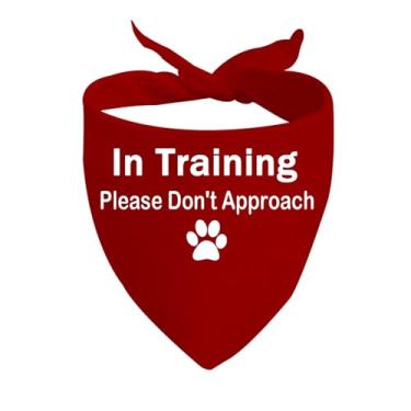 Imagem de JXGZSO 1 bandana Dot Not Approach/Please Approach Slowly Nervous Dog Bandana Shy Rescue Nervous Shy Dog Gift (Dont Approach D red)