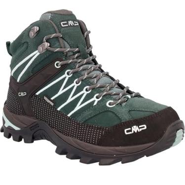 Imagem de CMP Botas femininas Rigel Mid Impermeáveis – Tênis de trilha leve com suporte de tornozelo e aderência para todos os terrenos. Projetado na Itália. (01FU TREK GREEN-JADE, US Footwear Size System