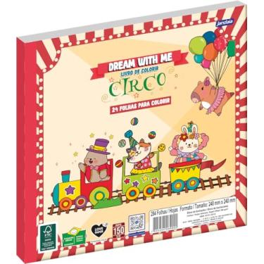 Imagem de Jandaia - Livro de Colorir Blocado Flex 24 Fls 240x240mm Dream With Me Circo