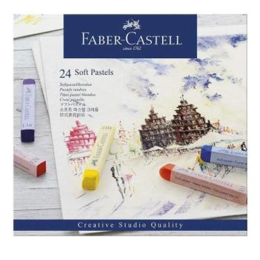 Imagem de Giz Pastel Seco Faber Castell Creative Studio Longo Soft 24 Cores