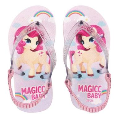 Imagem de Chinelo Bebê Sandália Infantil Pônei Meninas Magicc Baby, 19/20