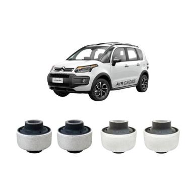 Imagem de Kit 4 Buchas Bandeja Leque Dianteira Aircross 2012 2013 2014