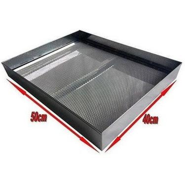 Imagem de Escorredor Bandeja Aço Inox Para Salgados Pasteis 40X50X6Cm