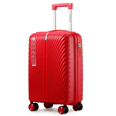 Imagem de Mala de Viagem 10kg de Bordo em Polipropileno e Zíper Duplo Antifurto com Rodas 360º e Cadeado - Padrão Anac - Allabard