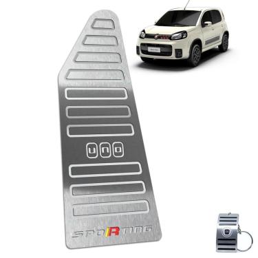 Imagem de Descanso De Pé Aço Inox Fiat Uno Sporting 2011 A 2018 Prata