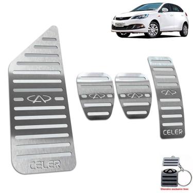Imagem de Pedaleira + Descanso Chery Celer Manual 2013 Até 2018 Aço Inox