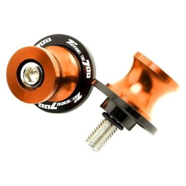 Imagem de BYYINGSUS Parafusos de 6 mm Acessórios CNC para motocicleta Carretéis de braço oscilante Parafusos de suporte deslizantes compatíveis com Y&AMAHA Tenere700 T7 Tenere 700 2022-2023 (Tenere700 Orange)