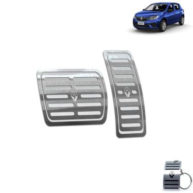 Imagem de Pedaleira Automático Aço Inox Renault Sandero 2020 Prata