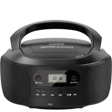 Imagem de Leitor de CD CD Boombox Greadio com entrada AUX, portátil para todos