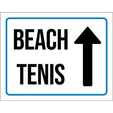 Imagem de Placa Sinalização - Beach Tenis Seta 36X46