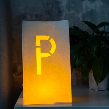 Imagem de WYMM Letra P iluminada - Bolsas luminárias perfeitas para faixa personalizada de feliz aniversário, decorações de propostas, decorações de festa de noivado e faixa de parabéns para o seu ente querido