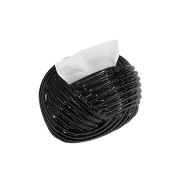 Imagem de Porta-lenços de papel leve luxuoso caixa de lenços de cerâmica com nó doméstico criativo guardanapo dispensador facial ornamentos suporte de caixa de lenços (preto)