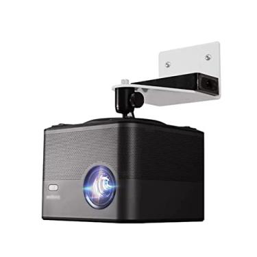 Imagem de Suporte de projetor, suporte de teto, projetor universal, suporte de liga de alumínio, suporte ajustável de 360° para projetor de casa e escritório (cor: PR11-branco)