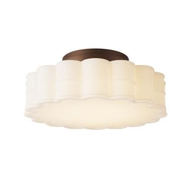 Imagem de Luminária de teto LED de 19,7 pol. Luminária de quarto de 36 W Lustre moderno de montagem semi-embutida para sala de estar, berçário, sala de jantar, restaurante, decoração de teto