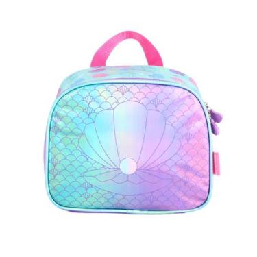 Imagem de Lancheira Bolsa Térmica Concha Holográfica Lilás Premium - UP4YOU