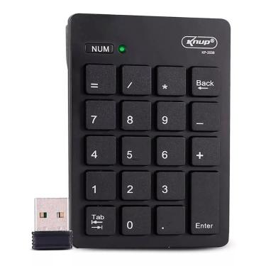 Imagem de Mini Teclado Numérico Sem Fio Usb Kp-2038 Alcance 10 Metros