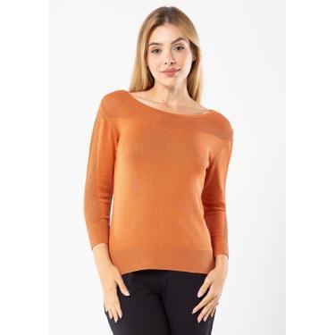 Imagem de Blusa Modal Pau a Pique Manga 3/8 Laranja