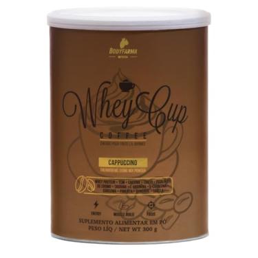 Imagem de Café Funcional Proteico Whey Cup Coffee sabor Cappuccino com 9g de Proteína por porção estilo Bullet proof energético - Lata 300g