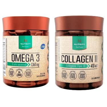 Imagem de Kit Ômega 3 + Colágeno Tipo II - Nutrify 60 cápsulas-Unissex