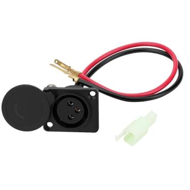 Imagem de WNOOENG Porta de carregador XLR de 3 pinos de 2 fios para Razor MX650 MX500 SX500 36V McGrath Dirt Rocket Bike EcoSmart Metro Schwinn Ezip Izip Scooter Elétrica Mobilidade Scooter Peças